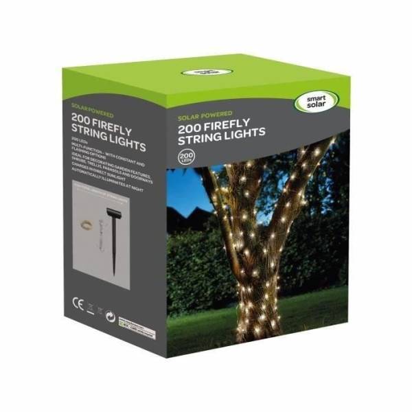 Smart Garden - Guirlande solaire extérieure LUCIOLE 200 leds blanc chaud - SMART GARDEN - 21.9m - Image 3