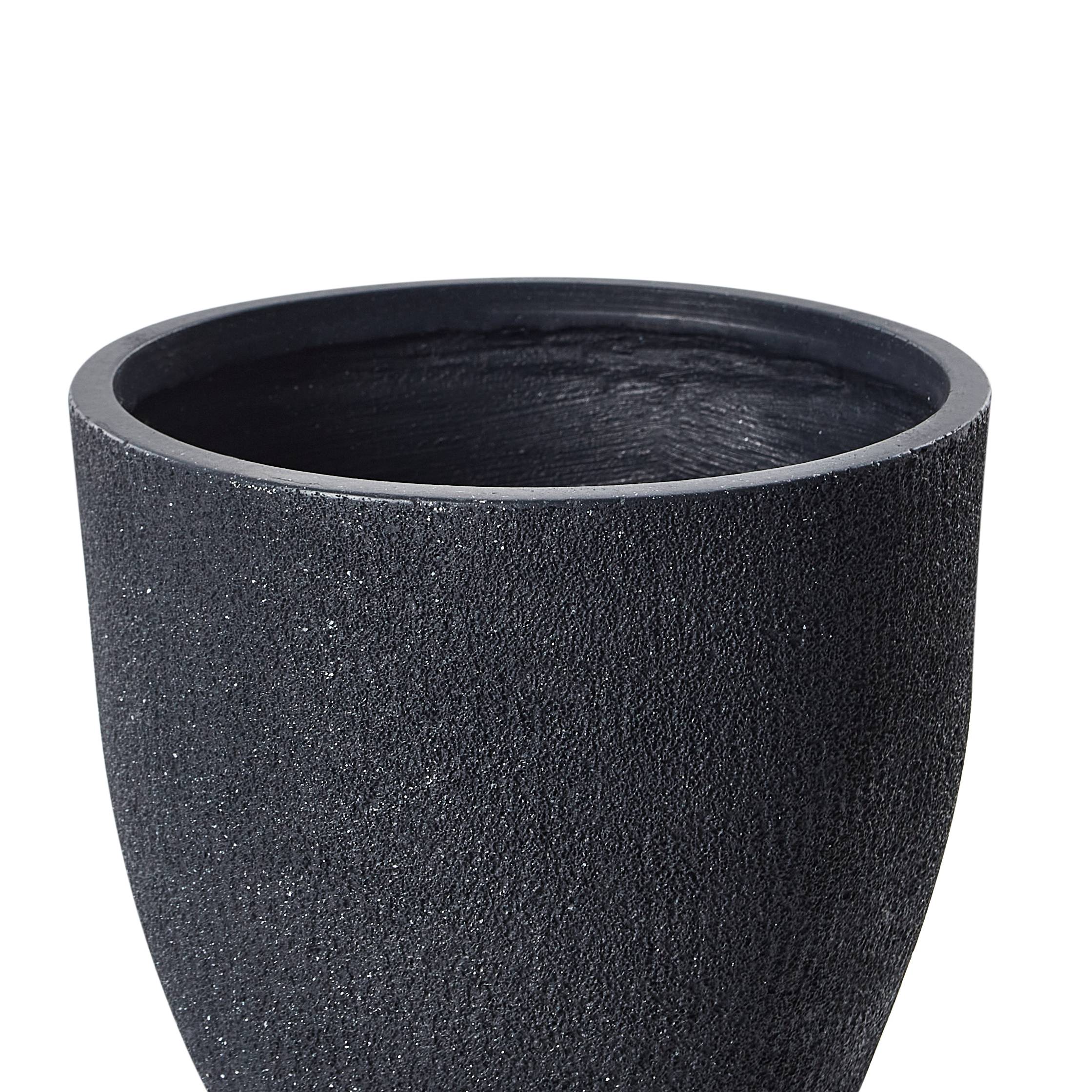 Beliani - Cache-pot d'extérieur Fibre d'argile Gris graphite KANNIA - 46x46x46- Beliani - Image 4