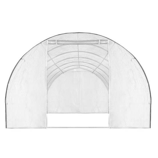 Serre tunnel de jardin 18M² blanche relevable avec moustiquaire - Image 8