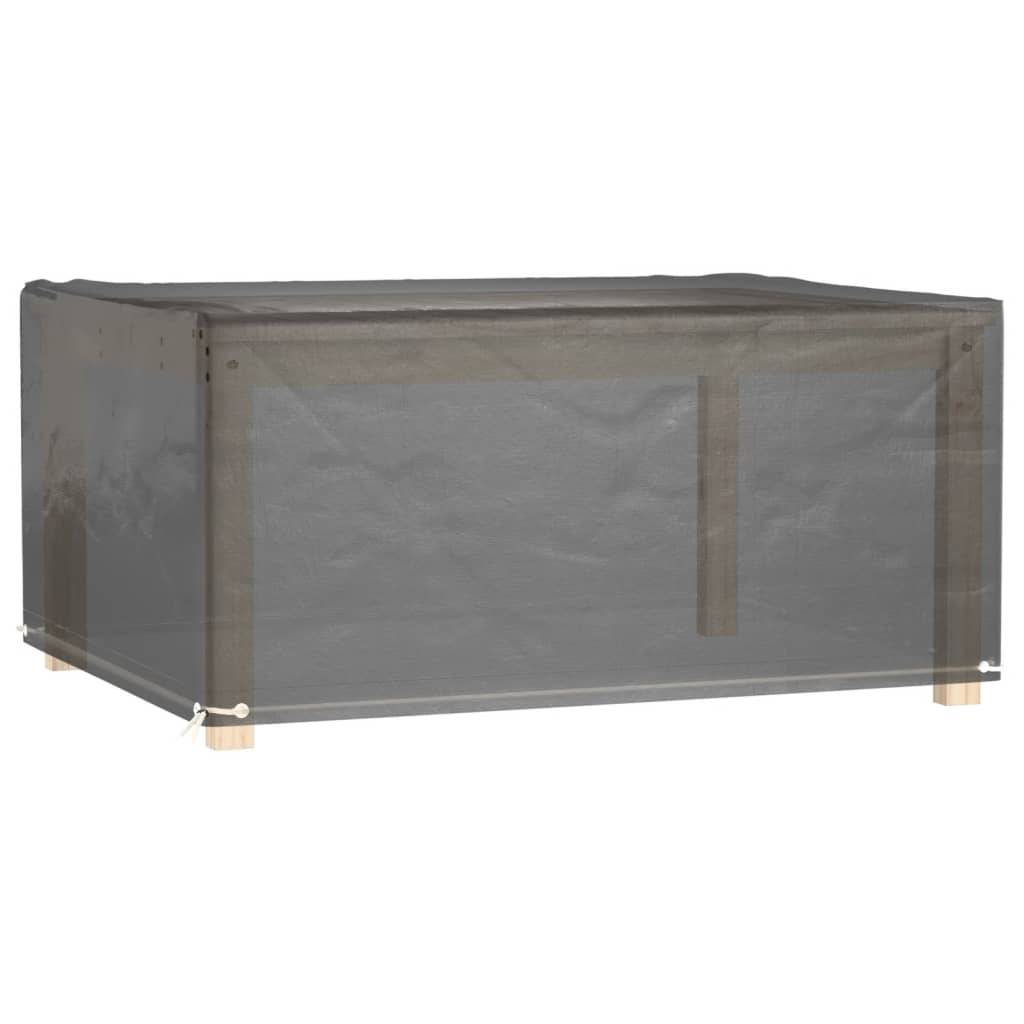 Housse Rectangulaire pour Table de Jardin PE Protection Imperméable Anti-UV Noir 160x120x75 cm – ComfortXL Outdoor Living - Image 2