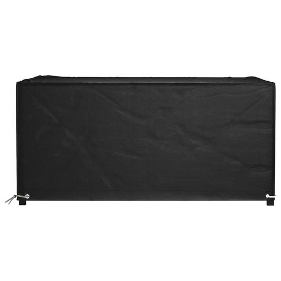 Housse Rectangulaire pour Table de Jardin PE Protection Imperméable Anti-UV Noir 160x120x75 cm – ComfortXL Outdoor Living - Image 3