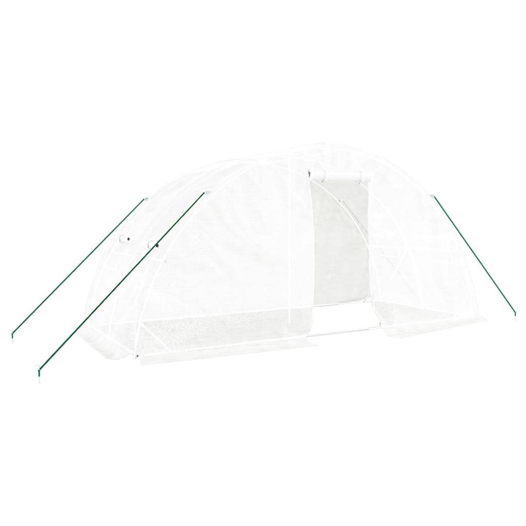 Vidaxl - Serre avec cadre en acier blanc 10 m² 5x2x2,3 m vidaXL 364087 - Image 2