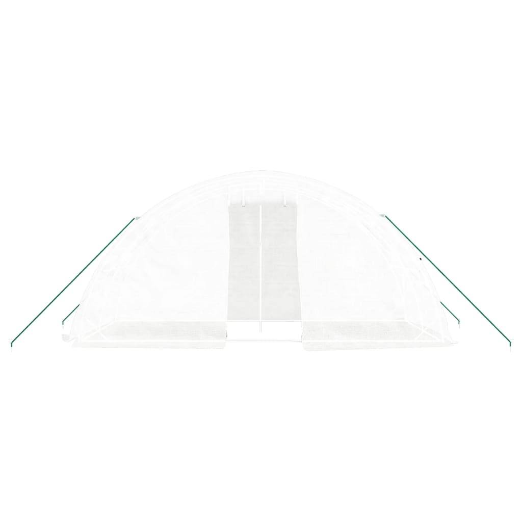 Vidaxl - Serre avec cadre en acier blanc 10 m² 5x2x2,3 m vidaXL 364087 - Image 10