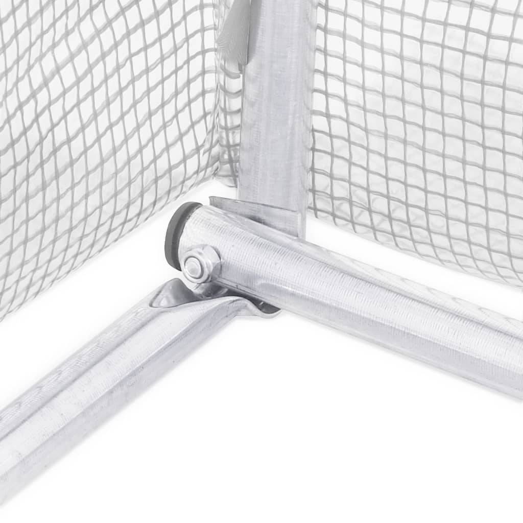 Vidaxl - Serre avec cadre en acier blanc 10 m² 5x2x2,3 m vidaXL 364087 - Image 5
