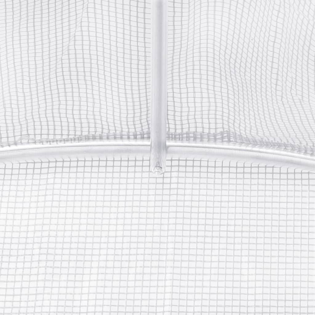 Vidaxl - Serre avec cadre en acier blanc 10 m² 5x2x2,3 m vidaXL 364087 - Image 6