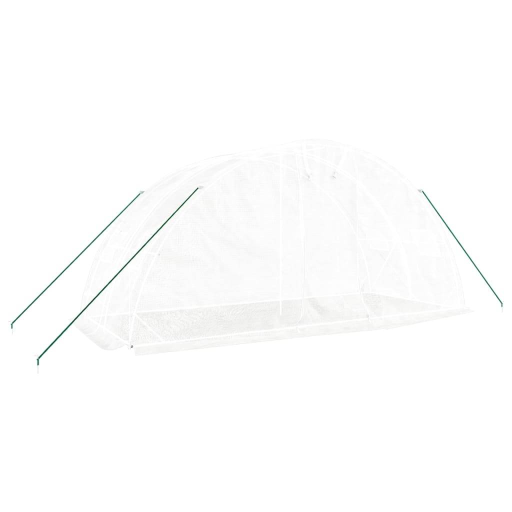 Vidaxl - Serre avec cadre en acier blanc 10 m² 5x2x2,3 m vidaXL 364087 - Image 9