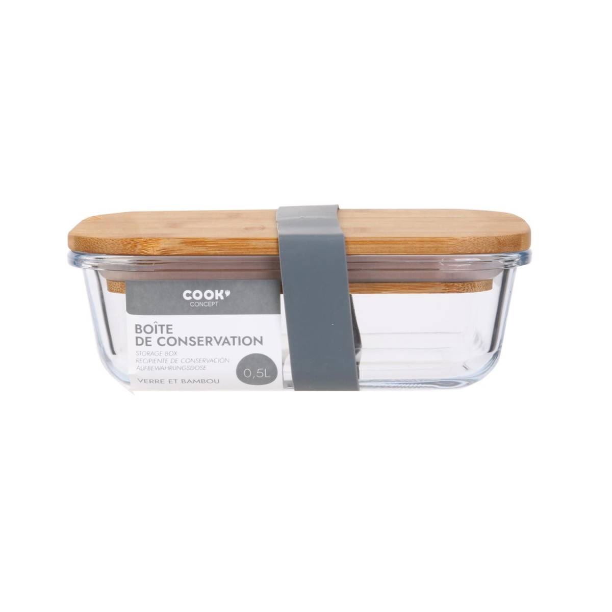 Cook Concept - Boîte de Conservation "Bambou" 17cm Transparent - Image 4