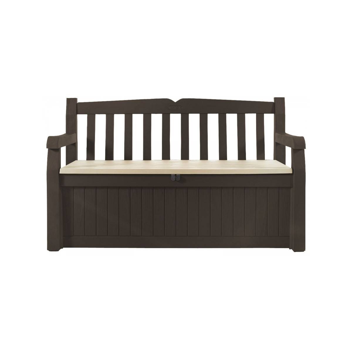 Keter - Coffre de Jardin / Banc 265L Keter Eden Effet bois L140xP60xH84 cm Résiste au gel, intempéries et UV. - Image 1
