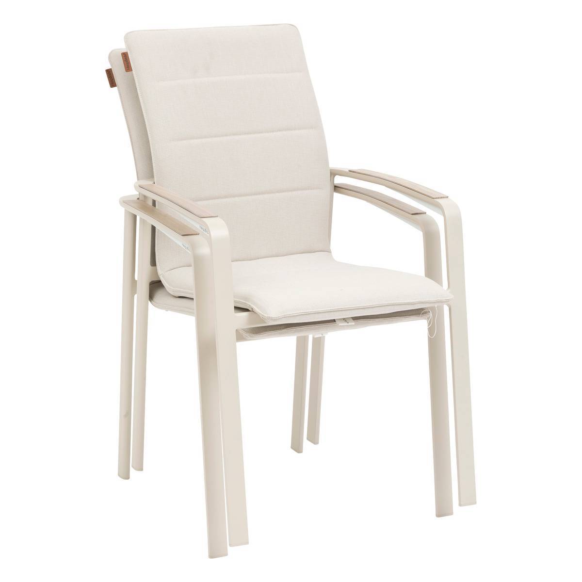 Hesperide - Fauteuil de jardin empilable "Diese" argile & ivoire aluminium et texaline - Hespéride - Image 3