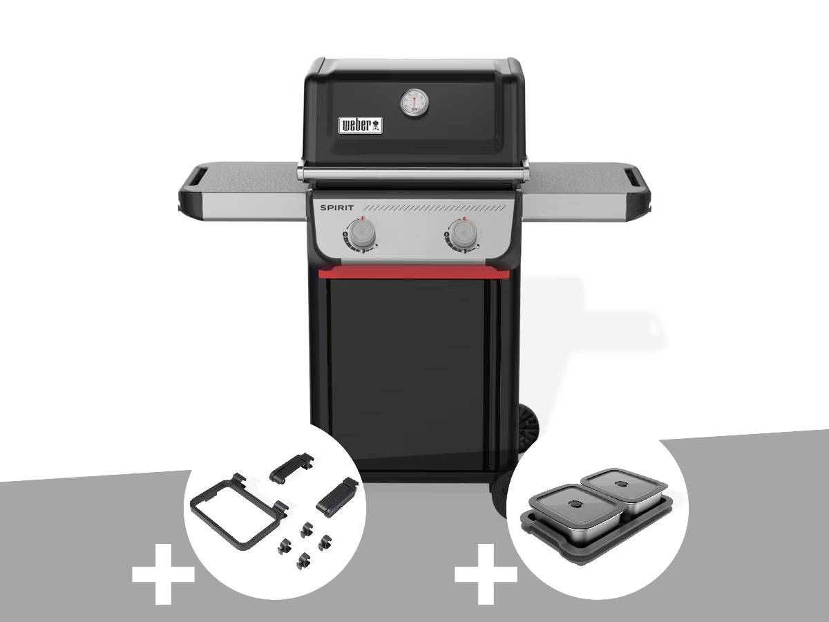 Weber - Barbecue à gaz Spirit E-210 + Set d'accessoires clipsables Weber Works + Kit de préparation et de service - Weber - Image 1