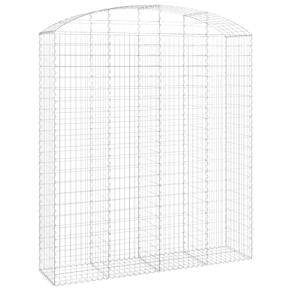 Vidaxl - Panier de gabions arqué 200x50x220/240 cm Fer galvanisé vidaXL 153481 - Image 2