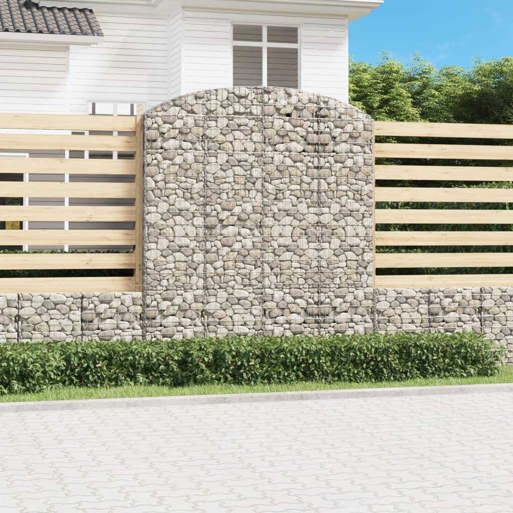 Vidaxl - Panier de gabions arqué 200x50x220/240 cm Fer galvanisé vidaXL 153481 - Image 1