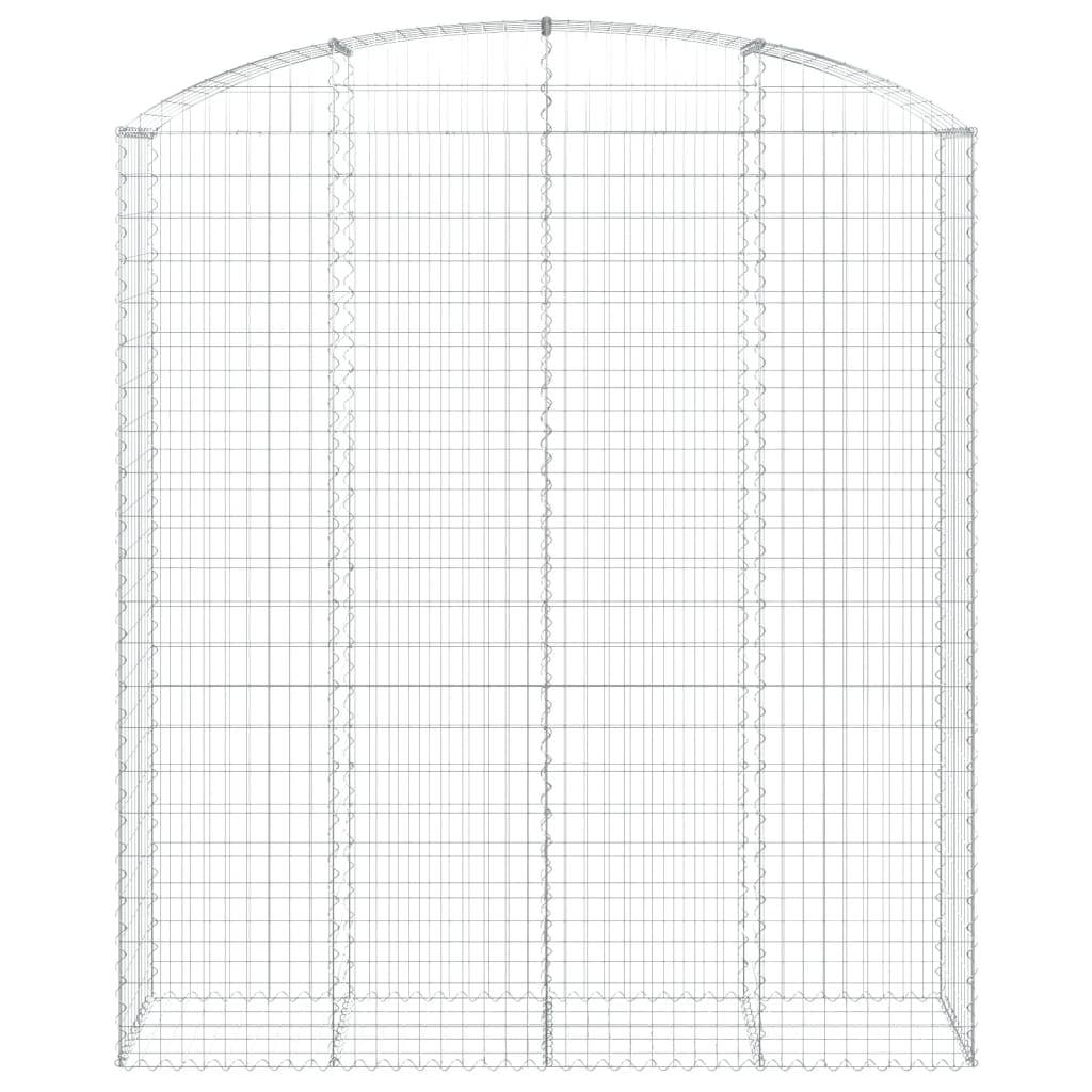 Vidaxl - Panier de gabions arqué 200x50x220/240 cm Fer galvanisé vidaXL 153481 - Image 4