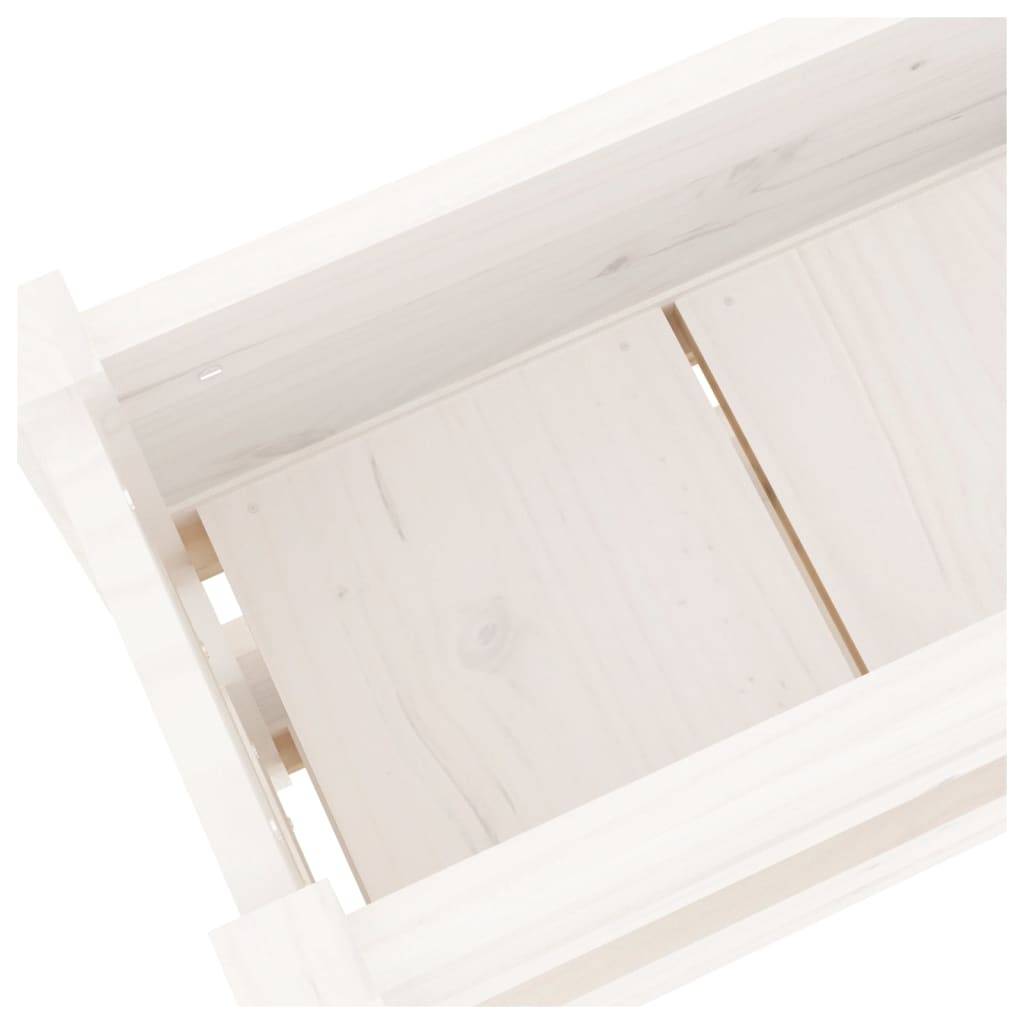 Vidaxl - Jardinière Blanc 112x25x66 cm Bois massif de pin vidaXL 823928 - Image 8