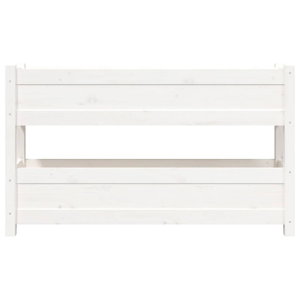 Vidaxl - Jardinière Blanc 112x25x66 cm Bois massif de pin vidaXL 823928 - Image 6