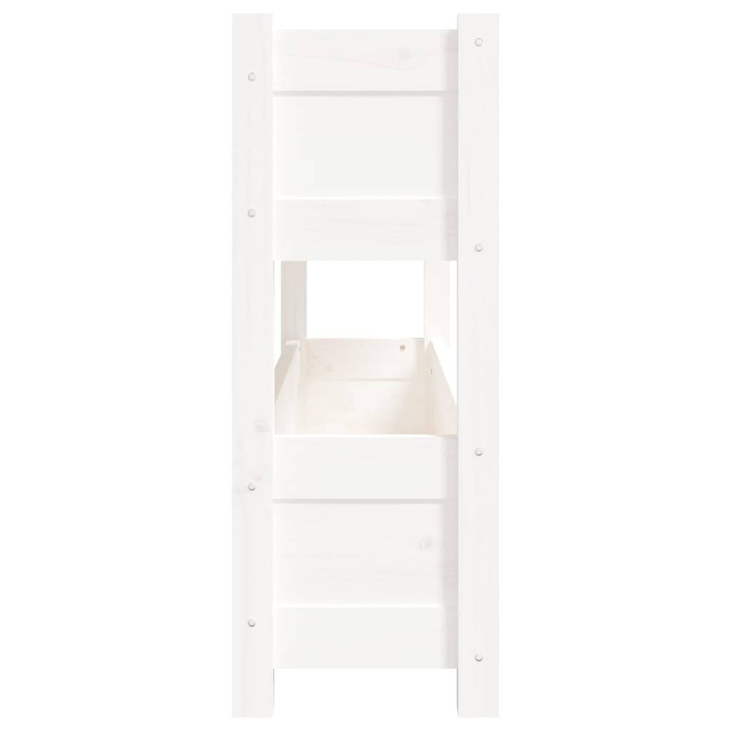 Vidaxl - Jardinière Blanc 112x25x66 cm Bois massif de pin vidaXL 823928 - Image 7