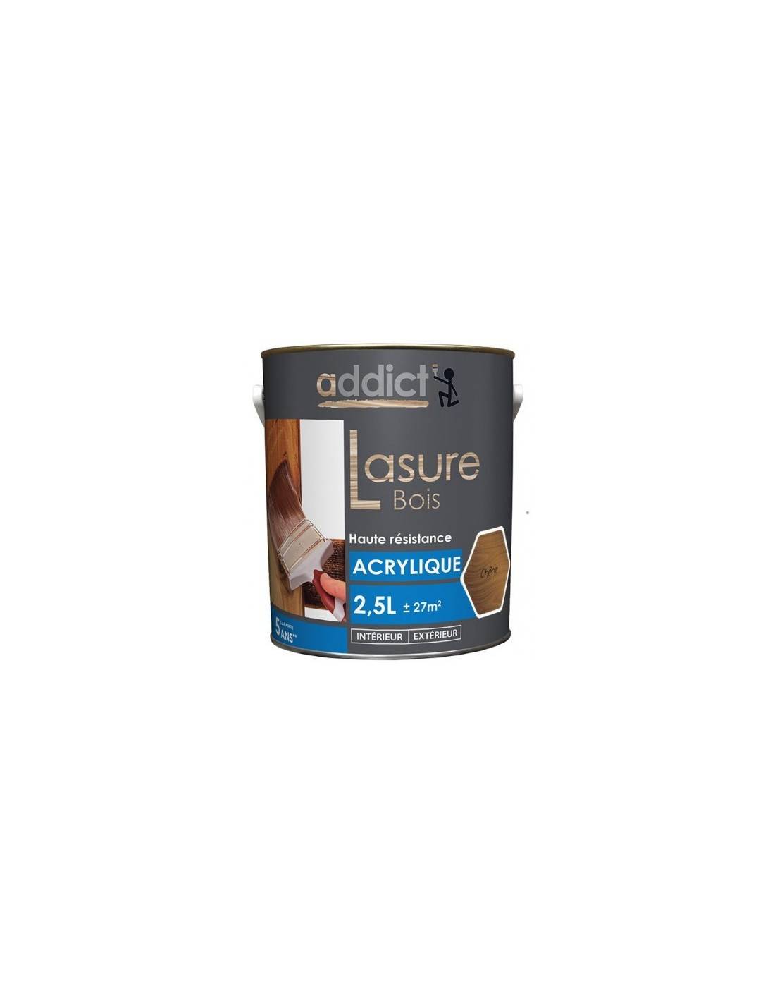 Lasure Acrylique 2.5 Litres Chene - Addict - Image 2