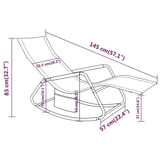 Chaise longue | Transat | Bain de soleil Acier et textilène Noir - Image 7