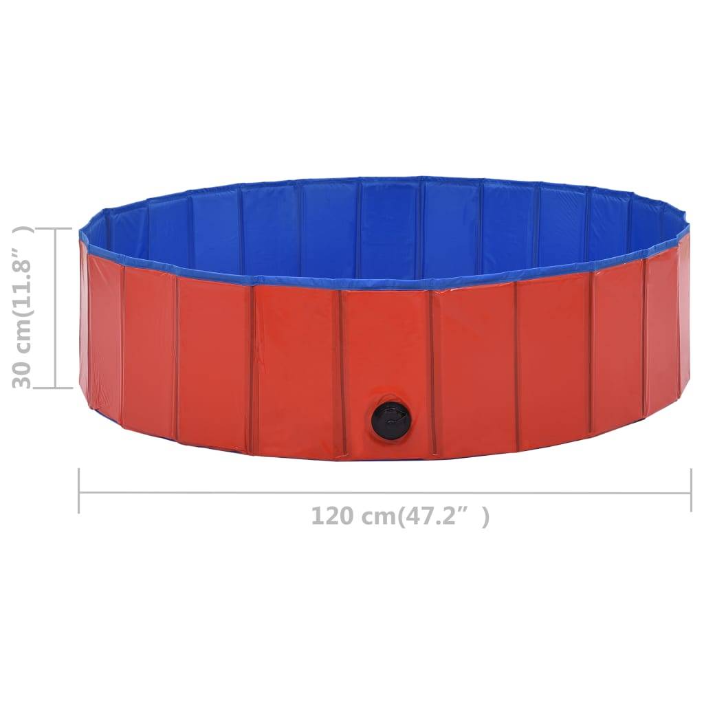 Vidaxl - Piscine pliable pour chiens Rouge 120x30 cm PVC vidaXL 170823 - Image 3