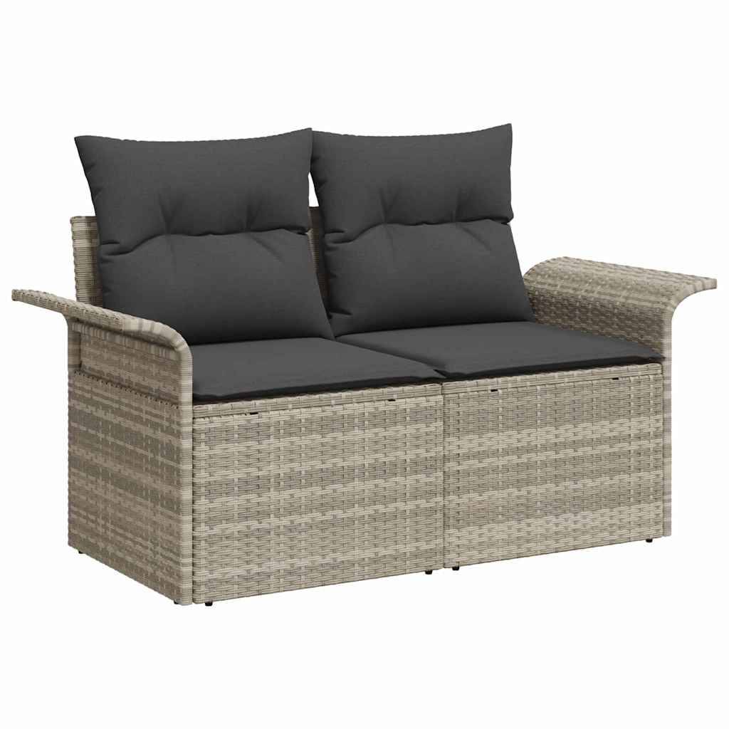 ComfortXL - Salon de jardin 4 places avec pouf et rangement intégré en polyrotin Noir – ComfortXL Outdoor Living - Image 6