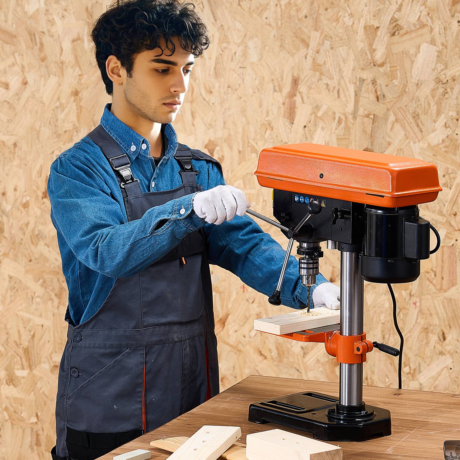 Vevor - VEVOR Perceuse Colonne d'Établi 203,2 mm 500 W 500-2500 tr/min Table Inclinable - Image 8