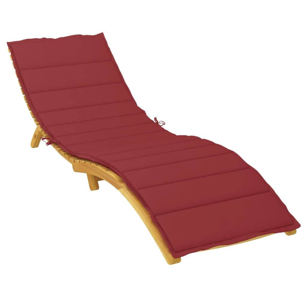 Coussin d'extérieur - Coussin de Bain de soleil - Coussin de Siège pour intérieur et extérieur rouge bordeaux 200x60x3cm tissu oxford MP340 - Image 3
