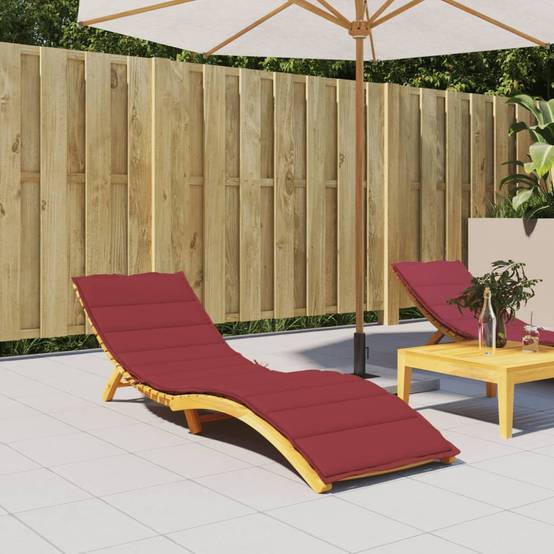 Coussin d'extérieur - Coussin de Bain de soleil - Coussin de Siège pour intérieur et extérieur rouge bordeaux 200x60x3cm tissu oxford MP340 - Image 2