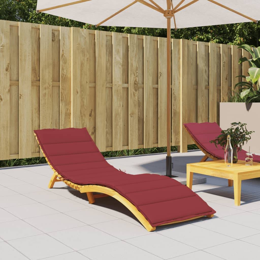 Coussin d'extérieur - Coussin de Bain de soleil - Coussin de Siège pour intérieur et extérieur rouge bordeaux 200x60x3cm tissu oxford MP340 - Image 2