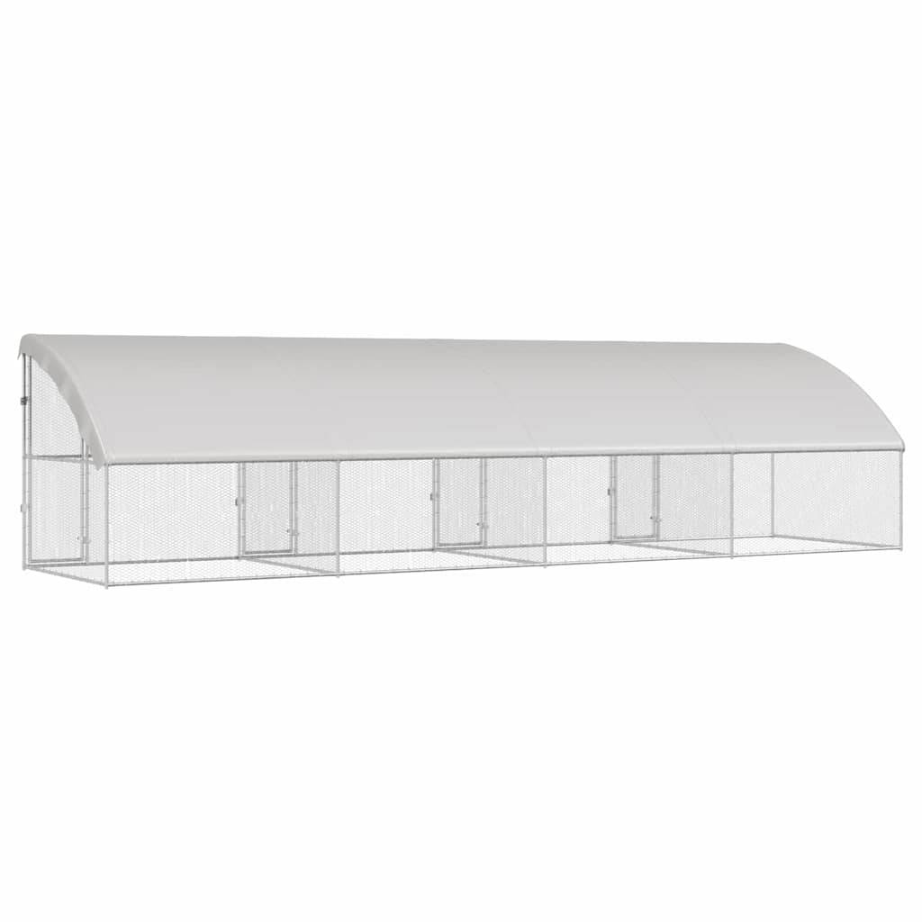 Volière extérieure 8x2m acier galvanisé parc grillagé avec toit étanche – ComfortXL Outdoor Living - Image 6