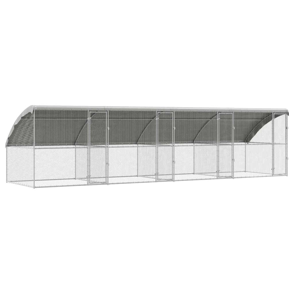 Volière extérieure 8x2m acier galvanisé parc grillagé avec toit étanche – ComfortXL Outdoor Living - Image 2