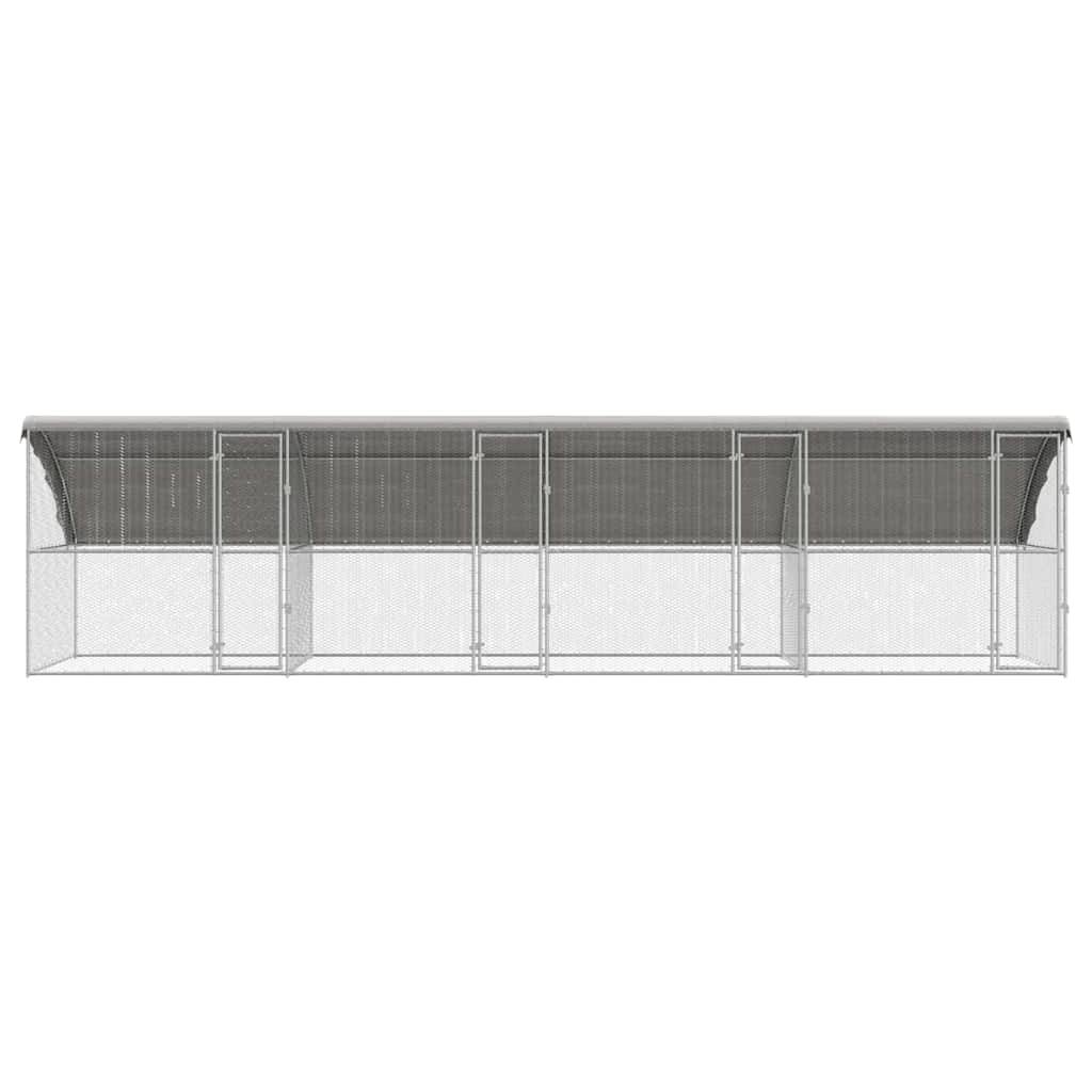 Volière extérieure 8x2m acier galvanisé parc grillagé avec toit étanche – ComfortXL Outdoor Living - Image 4