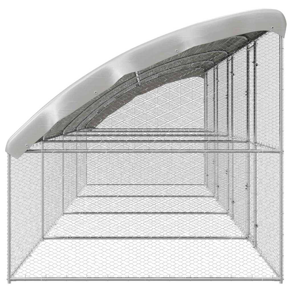 Volière extérieure 8x2m acier galvanisé parc grillagé avec toit étanche – ComfortXL Outdoor Living - Image 5