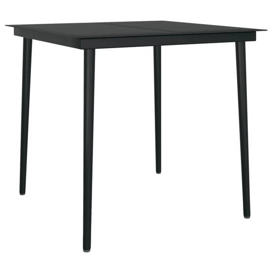 Ensemble Repas 2P Rotin PVC et Acier pour Balcon Terrasse Noir – ComfortXL Outdoor Living - Image 5