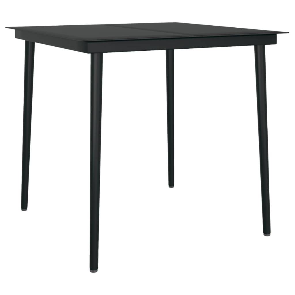 Ensemble Repas 2P Rotin PVC et Acier pour Balcon Terrasse Noir – ComfortXL Outdoor Living - Image 5