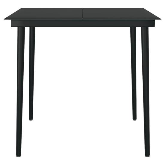 Ensemble Repas 2P Rotin PVC et Acier pour Balcon Terrasse Noir – ComfortXL Outdoor Living - Image 6
