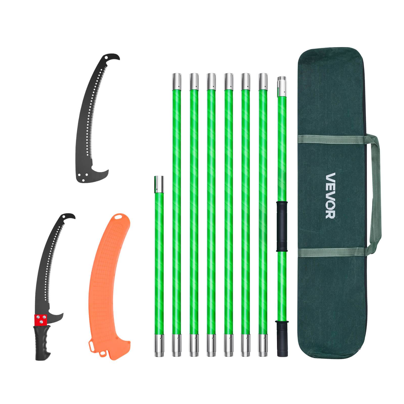 VEVOR Scie à Élaguer sur Perche Extensible Manuelle 2,15 m-8,09 m avec 8 Perches - Image 1