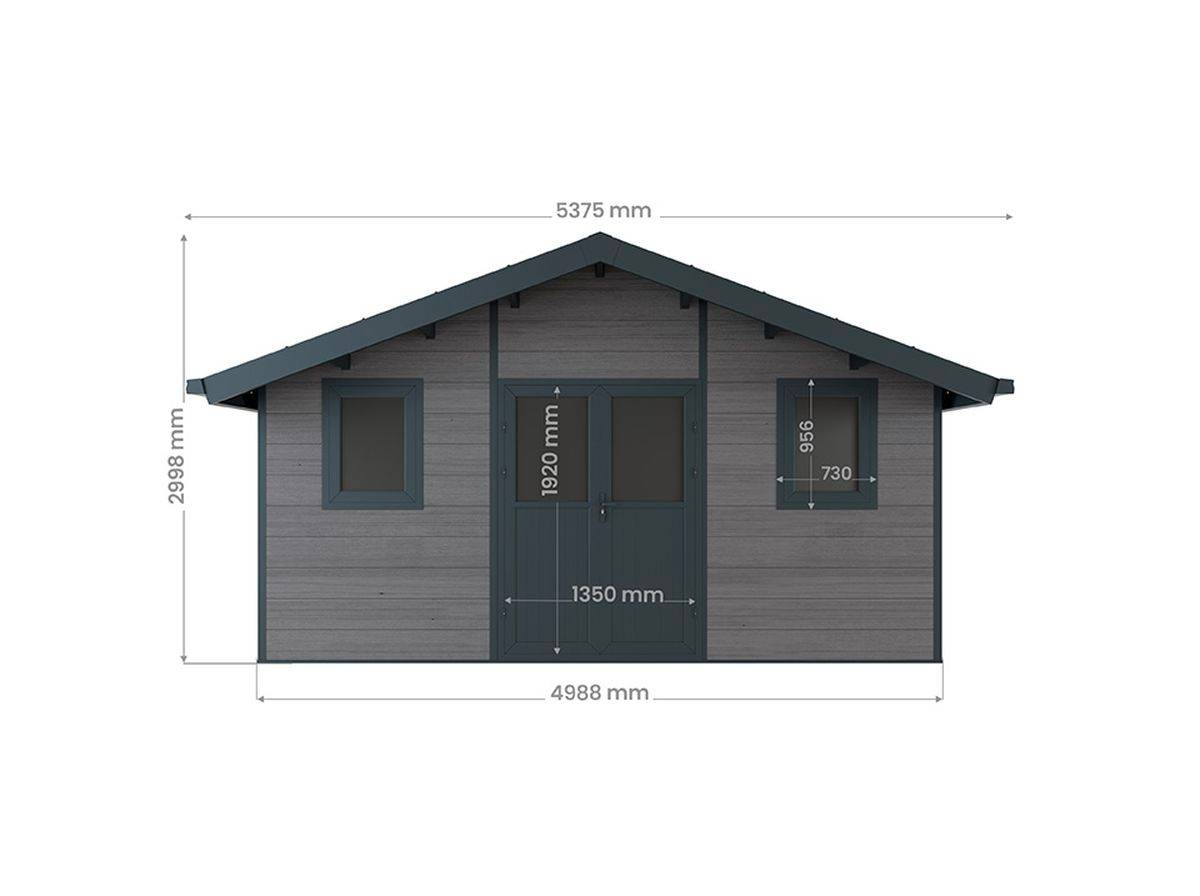 Direct Abris - Abri de Jardin Composite 20m2 Gris ISORA - Cabane de Jardin - Local - Image 6