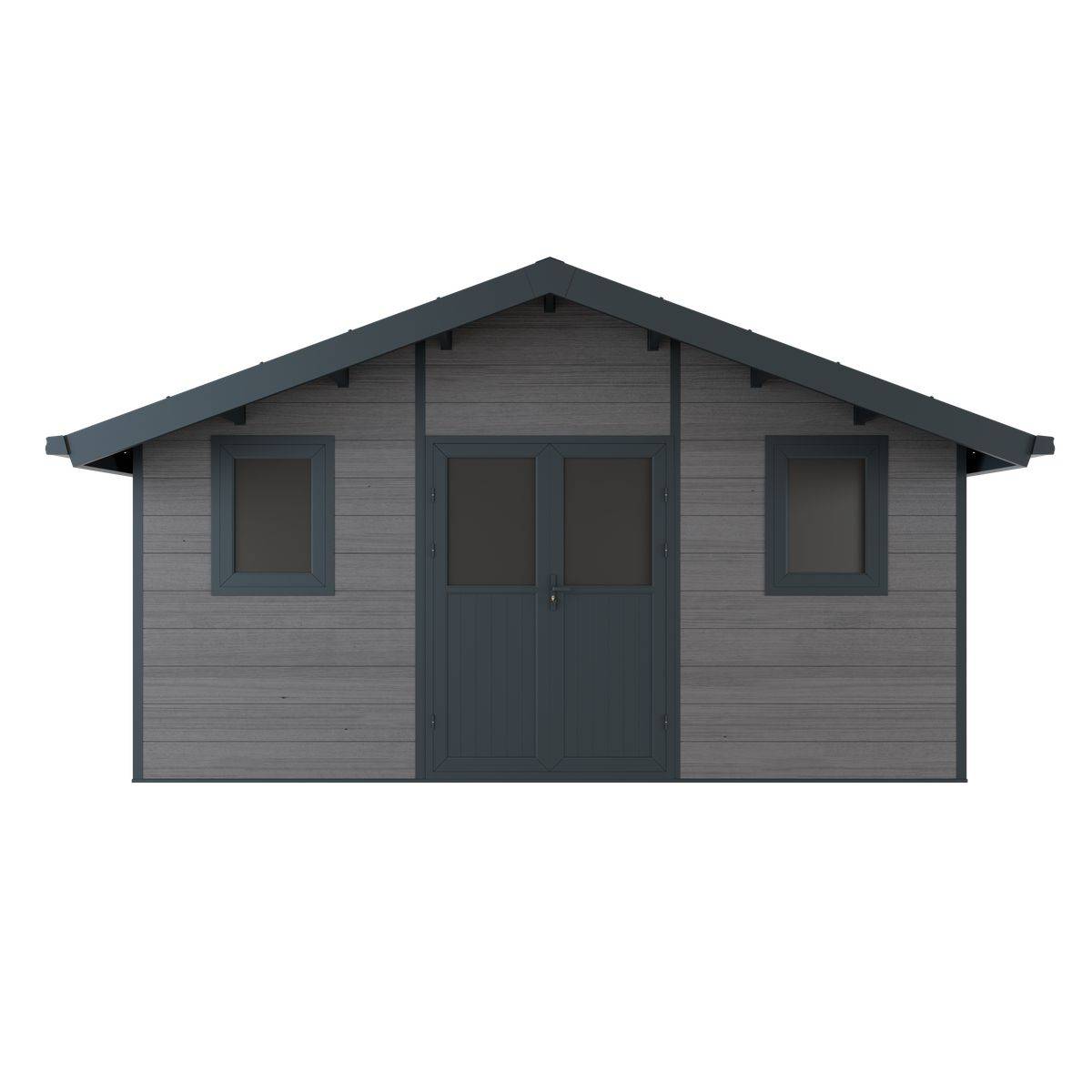 Direct Abris - Abri de Jardin Composite 20m2 Gris ISORA - Cabane de Jardin - Local - Image 4