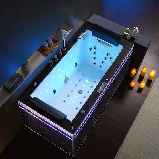Baignoire balneo Thérapeutique ALTESS BLACK 180 2 places ARCHIPEL® - 180x90 - Image 2