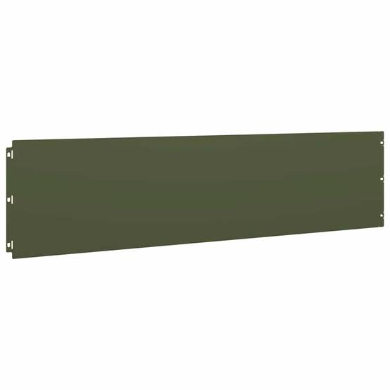Bordure pelouse acier laminé jardin aménagement flexible 10pcs 25x103cm vert olive - ComfortXL Outdoor Living - Image 4