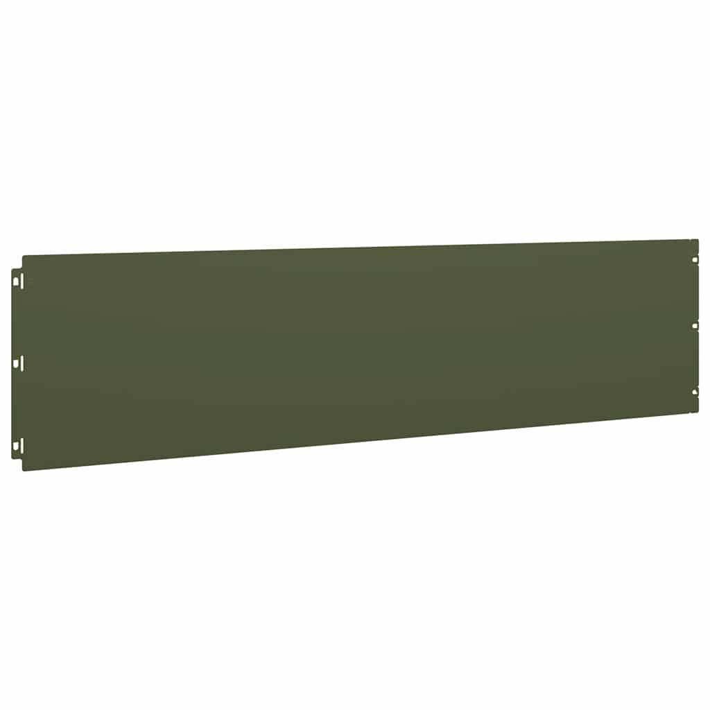 Bordure pelouse acier laminé jardin aménagement flexible 10pcs 25x103cm vert olive - ComfortXL Outdoor Living - Image 4