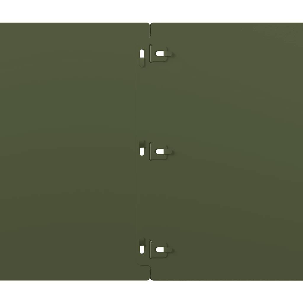 Bordure pelouse acier laminé jardin aménagement flexible 10pcs 25x103cm vert olive - ComfortXL Outdoor Living - Image 7