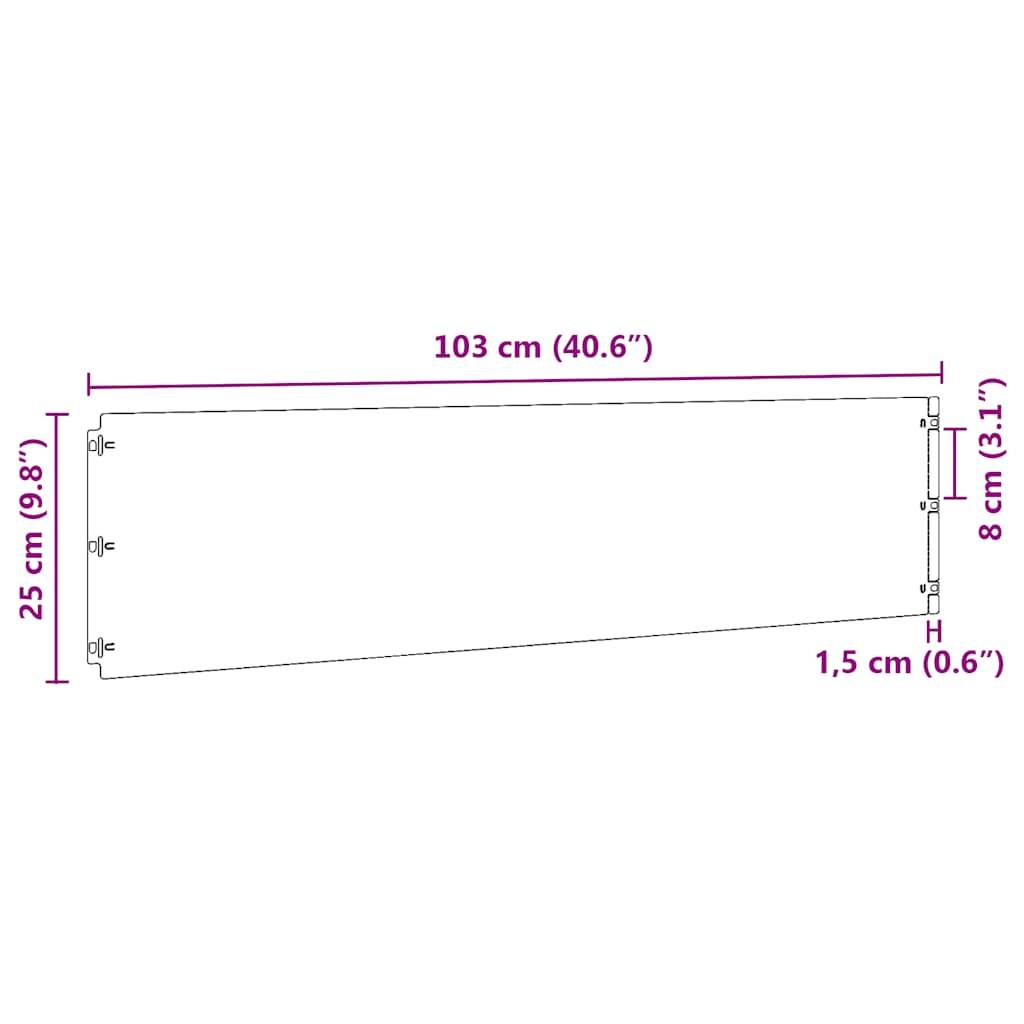 Bordure pelouse acier laminé jardin aménagement flexible 10pcs 25x103cm vert olive - ComfortXL Outdoor Living - Image 9