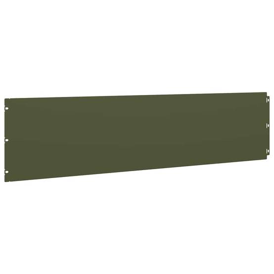 Bordure pelouse acier laminé jardin aménagement flexible 10pcs 25x103cm vert olive - ComfortXL Outdoor Living - Image 5