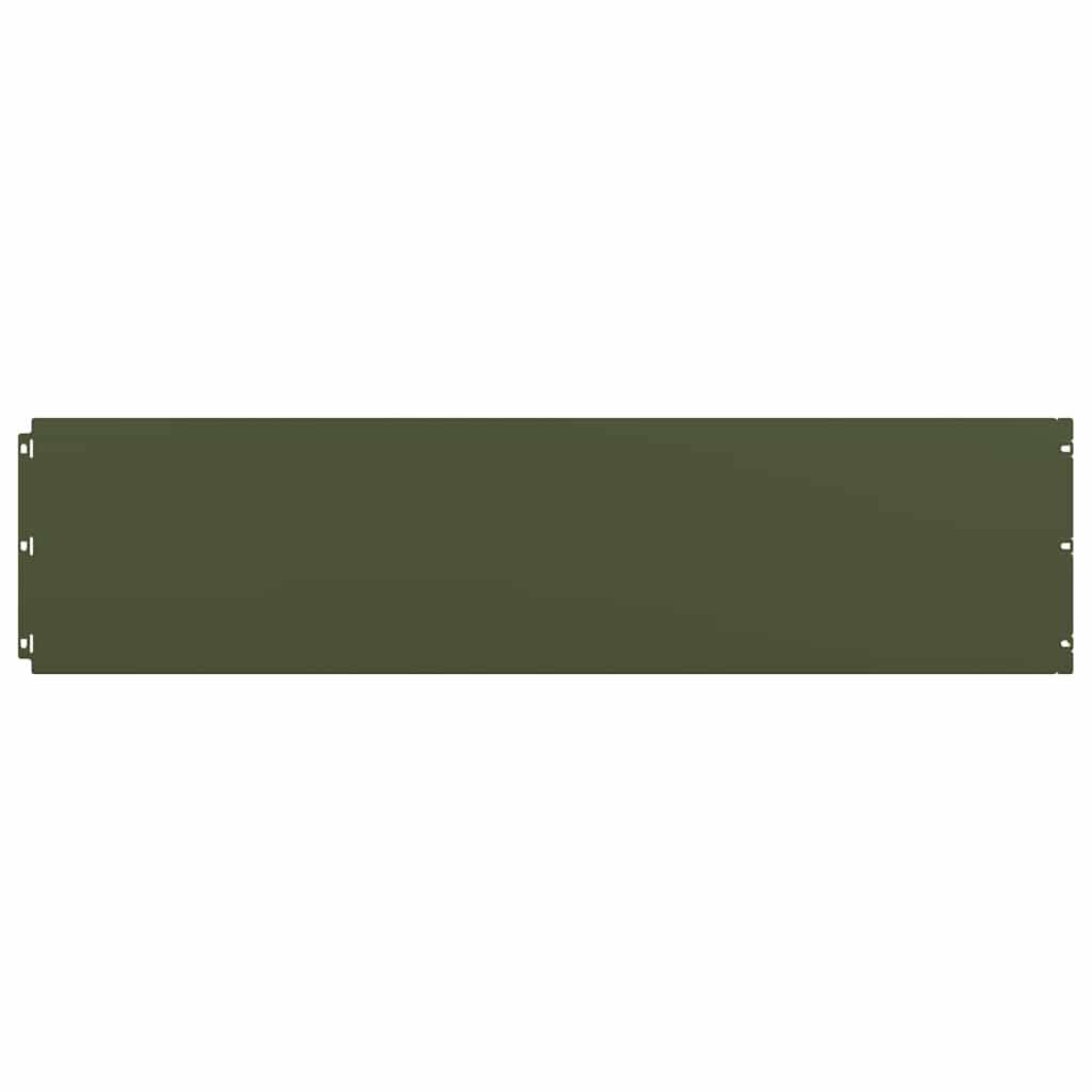 Bordure pelouse acier laminé jardin aménagement flexible 10pcs 25x103cm vert olive - ComfortXL Outdoor Living - Image 3