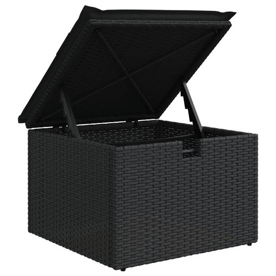 Vidaxl - Salon de jardin 7 pcs avec coussins noir résine tressée vidaXL 3274815 - Image 6