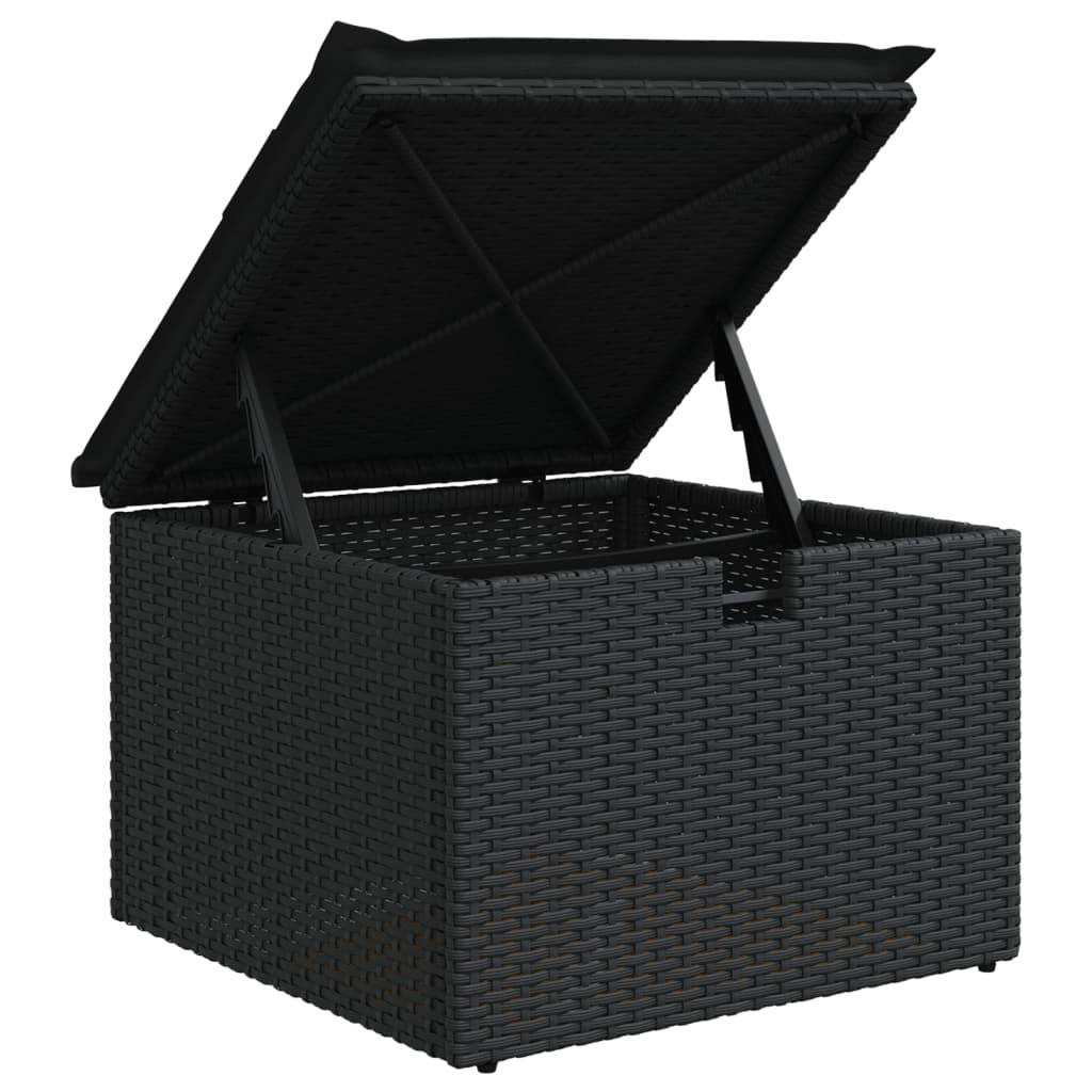 Vidaxl - Salon de jardin 7 pcs avec coussins noir résine tressée vidaXL 3274815 - Image 6