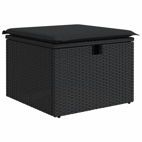 Vidaxl - Salon de jardin 7 pcs avec coussins noir résine tressée vidaXL 3274815 - Image 7