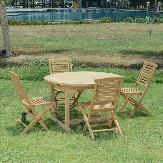 Salon de jardin teck massif Garando, 4 places - TECK'Attitude - Image 2