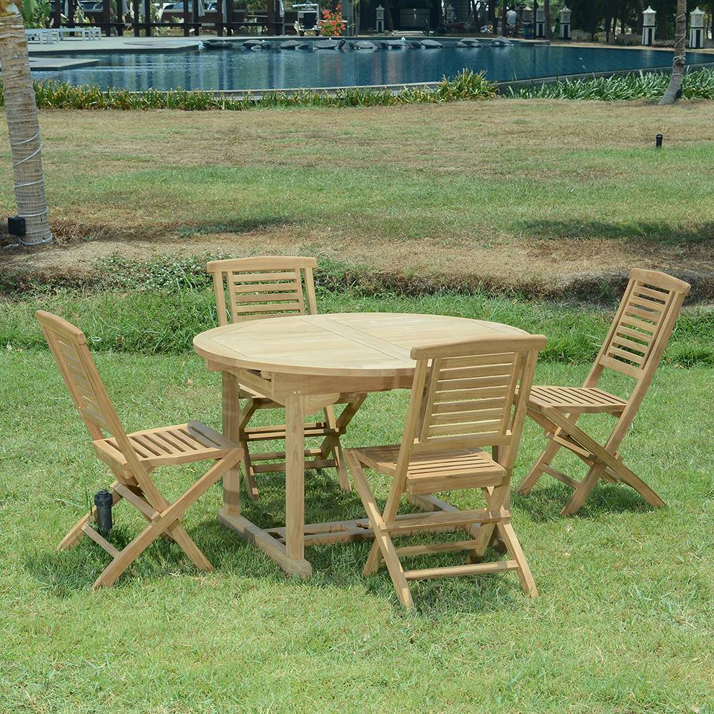 Salon de jardin teck massif Garando, 4 places - TECK'Attitude - Image 2